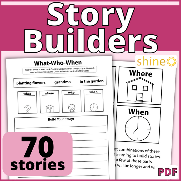 Story Builders & Create A Story Shine Speech Activities