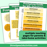 Wh- Questions with Parent Guide