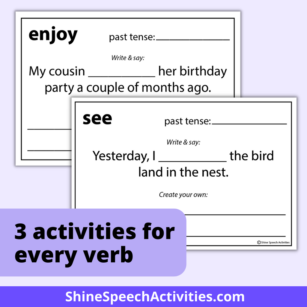 Past Tense Regular & Irregular Verbs