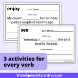 Past Tense Regular & Irregular Verbs