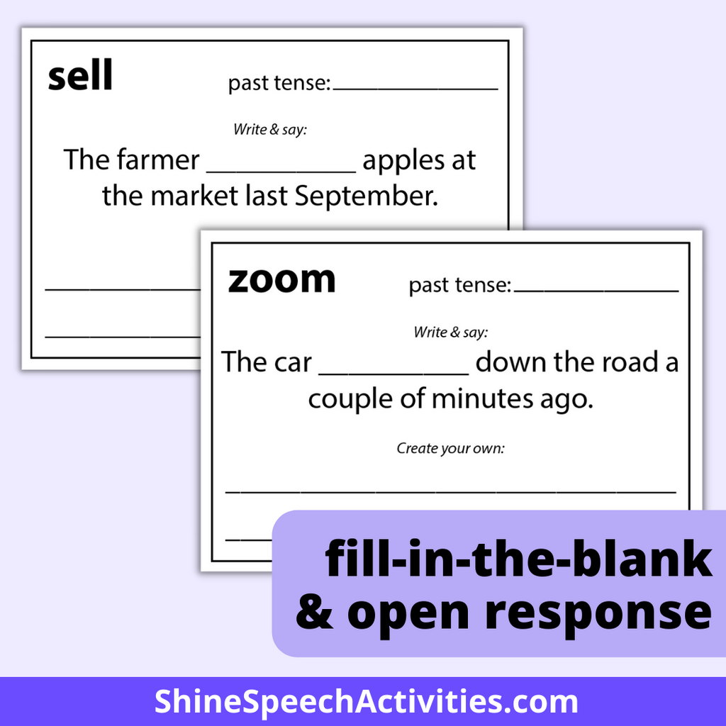 Past Tense Regular & Irregular Verbs