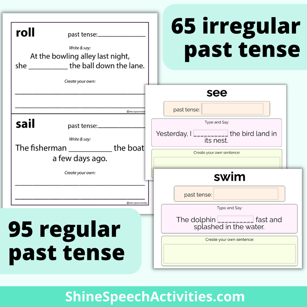 BUNDLE Past Tense Regular & Irregular Verbs