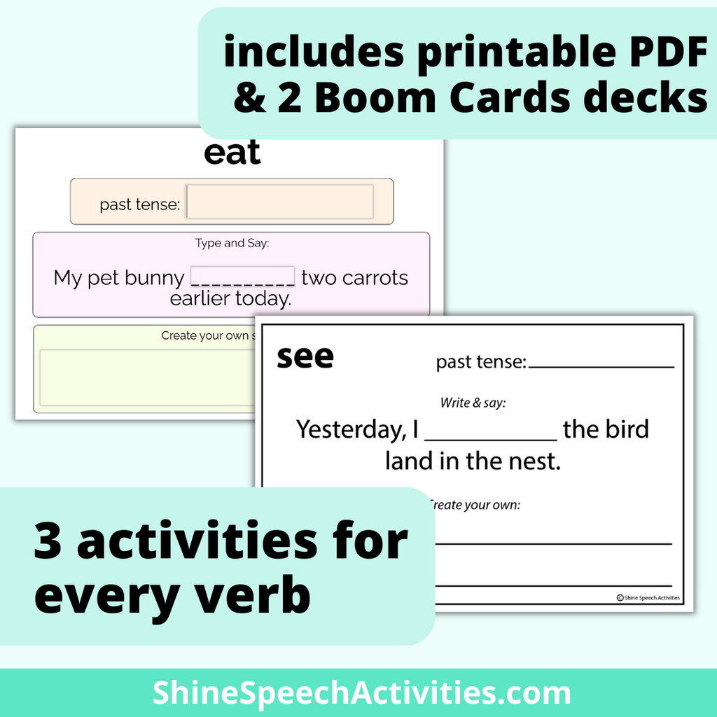 BUNDLE Past Tense Regular & Irregular Verbs