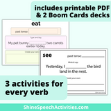 BUNDLE Past Tense Regular & Irregular Verbs