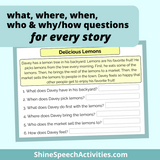 Wh- Questions & Short Stories