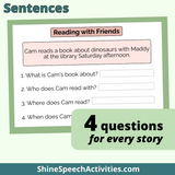BUNDLE Wh- Questions, Short Stories & Sentences