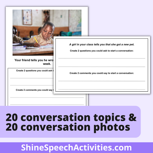 Conversation Starters – Shine Speech Activities
