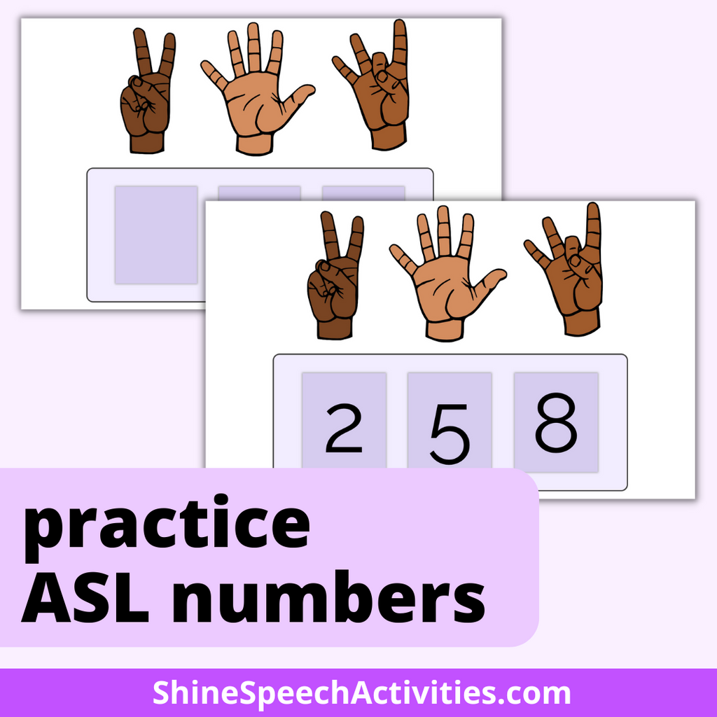 ASL American Sign Language – Shine Speech Activities