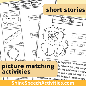 L Articulation Speech Therapy Activities