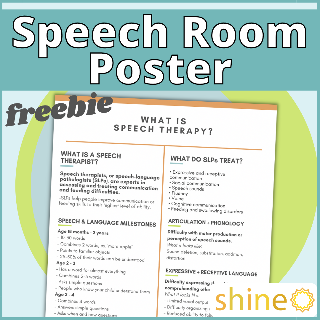 Speech Language Therapy & Feeding Poster