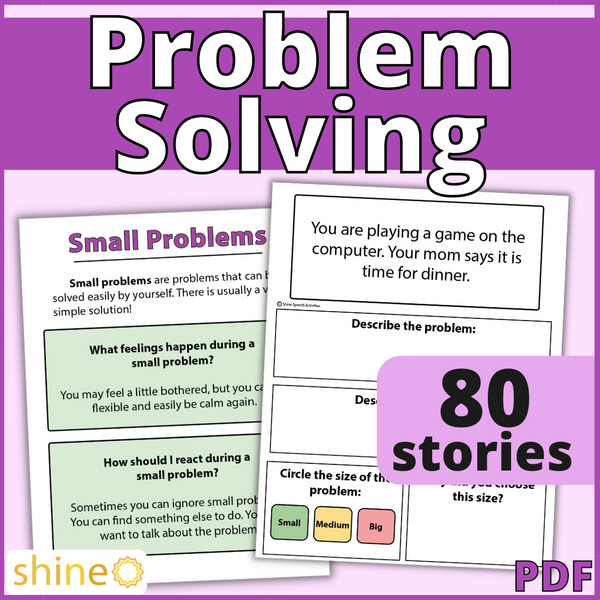 Problems & Solutions with Problem Size – Shine Speech Activities